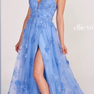 Ellie Wilde Light Blue Floral Dress